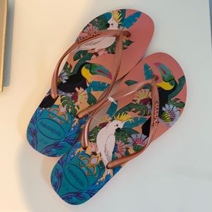 Havaianas Slim Tropical Silk Pink Slippers